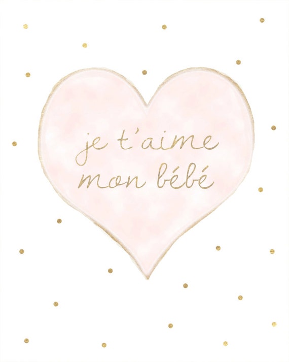 Download Je T Aime Mon Bebe Printable French Nursery Etsy Download Je T Aime Mon Bebe Printable French Nursery Etsy