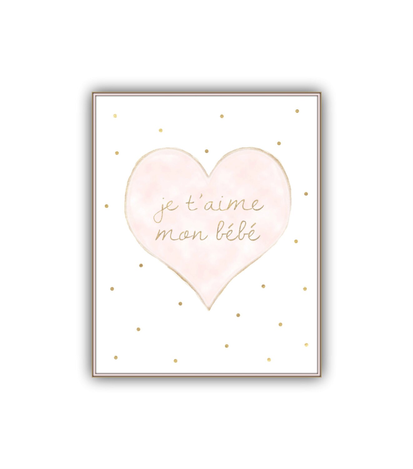 Download Je T Aime Mon Bebe Printable French Nursery Etsy Download Je T Aime Mon Bebe Printable French Nursery Etsy
