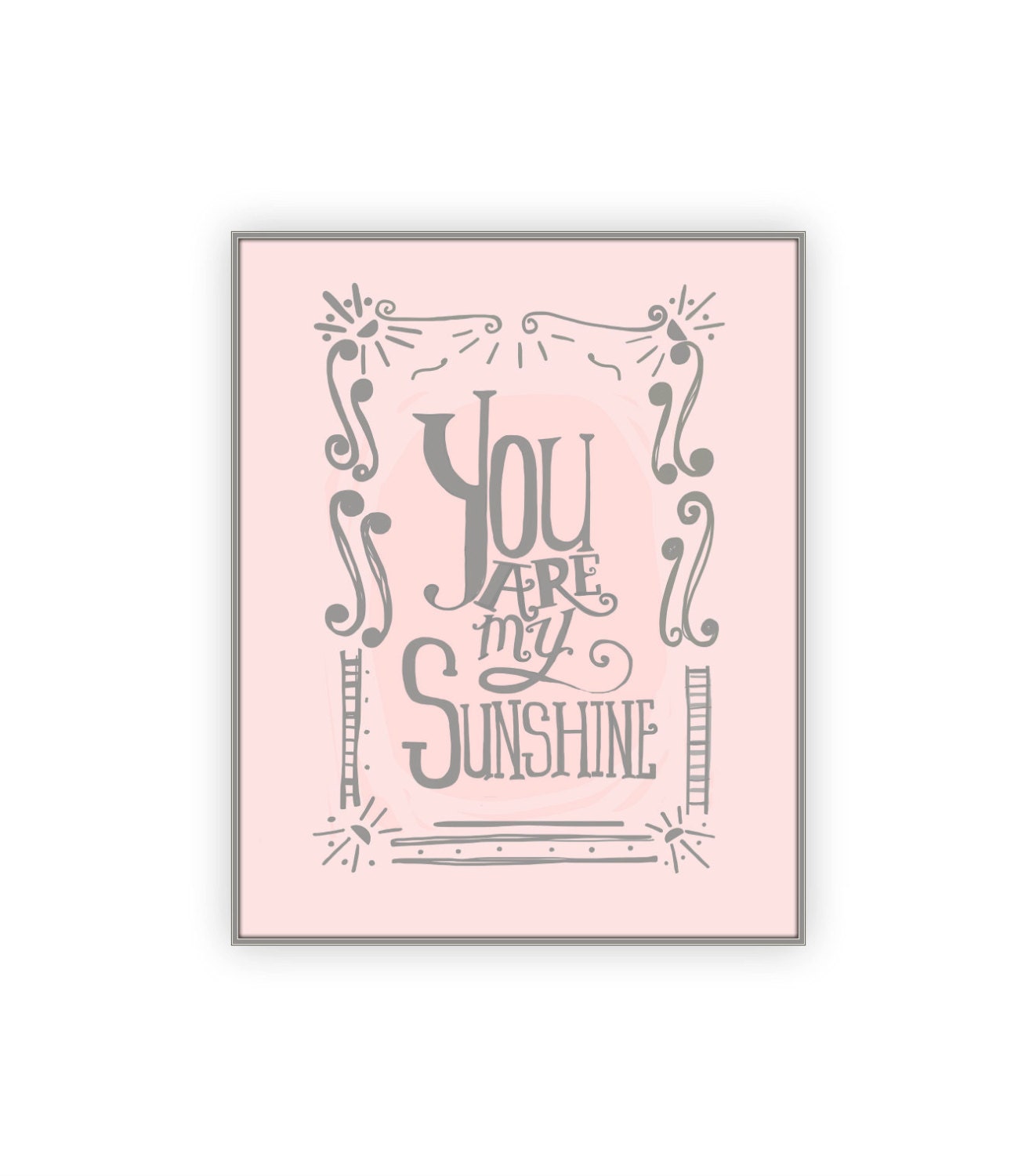 Light Pink Nursery Decor Baby Girl Wall Art You Are My Etsy