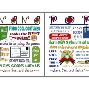 Grandparents Printable, Personalized Grandparent Print, last minute gifts for grandparents, Nana and Papa, grandpa gift, grandparent present