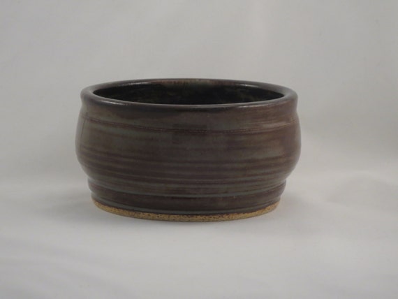 Medium Decorative Bowl Blue Glass Inside Etsy