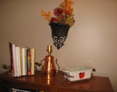 Mid Century Copper Grouping Decor Copper Colored Teapot Lamp Hammered Copper Book Holders Casserole Holders Plant Holders Vtg Lamps Copper