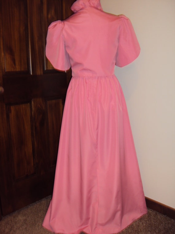 1970s Womens Dusty Rose Pink 2 Piece Polyester Ta… - image 4