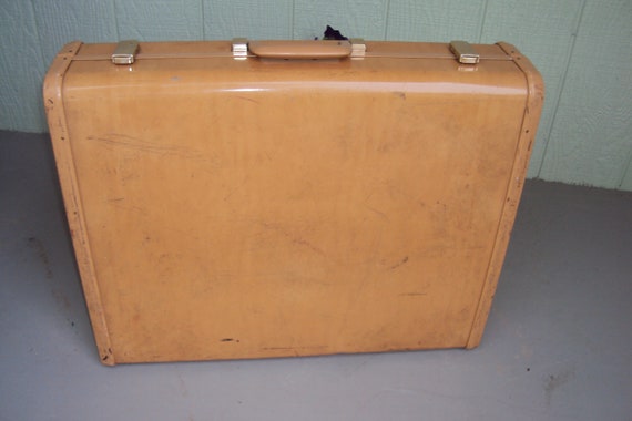 1940s-50s Golden Tan Ultralite Samsonite Hard Sid… - image 4