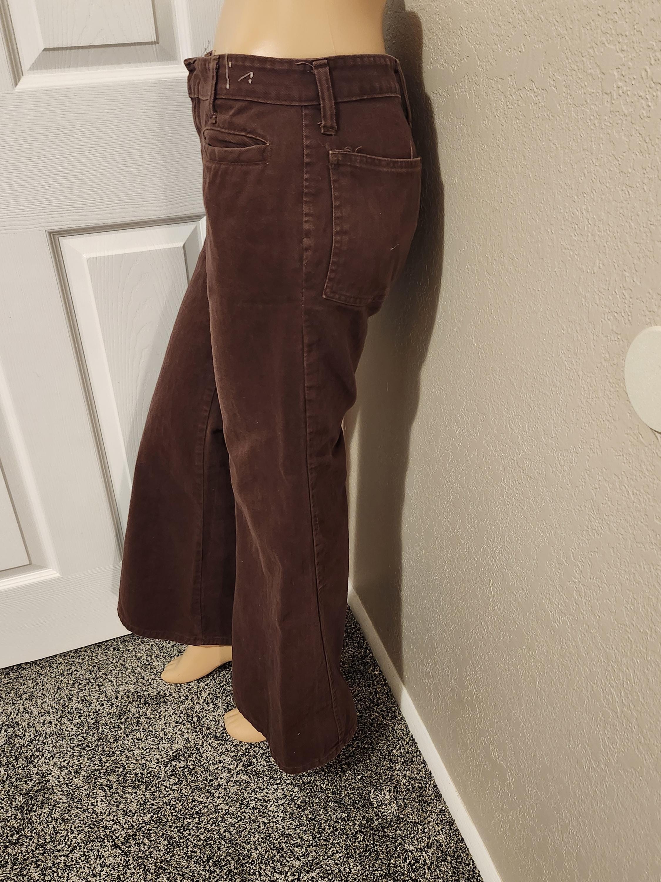 Pantaloni Sotala Bootcut Donna Marroni - Stretch, Vita Bassa, Gamba Svasata