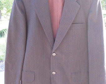 1960s-70s Mens Custom Made Multi Colored Vintage Slim Cut Sport Coat / Suitcoat/  Size 38/ Size S/ Silk Blazer/ Retro Sport Coat