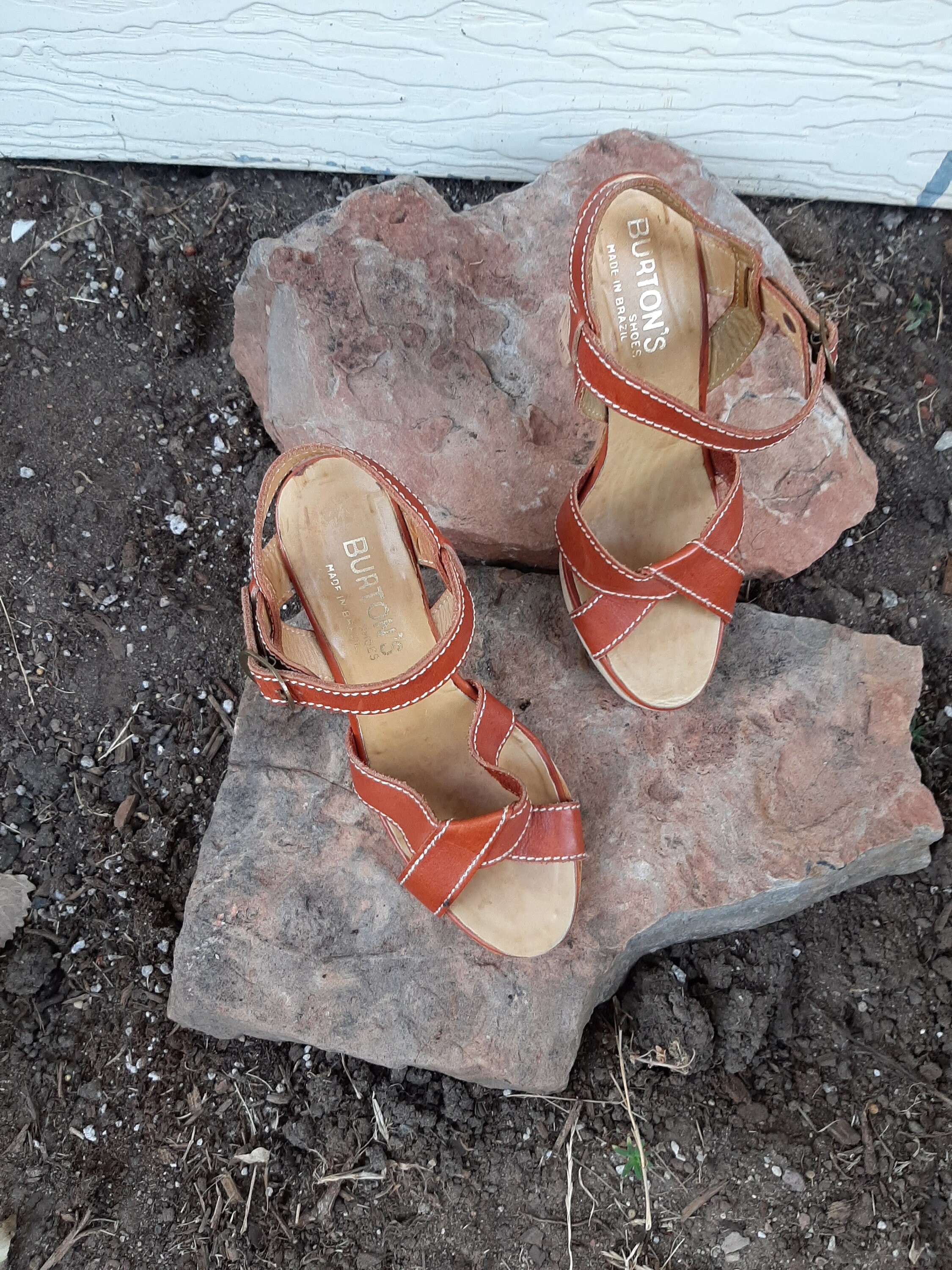 Made In Brazil Brown Sandals Vintage Leather Sandals Flats Shoes Made in Brazil by Romano  main image 4