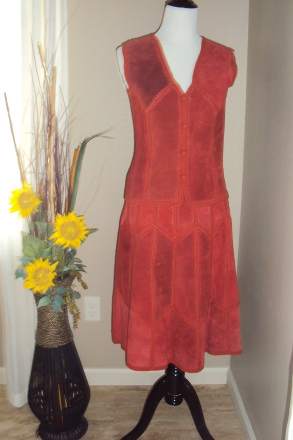 1970s Womens Ms Today Fall Burnt Orange/Rust 2 pi… - image 2