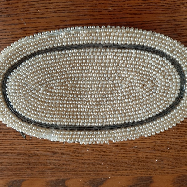 Woven Line Pattern Box Clutch - Ivory main image 1