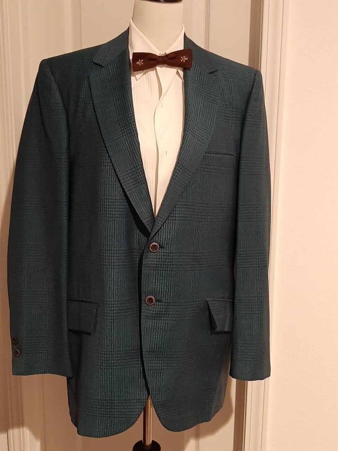 Vtg 70's Hyde Men's Maroon Red Sport Coat TEXTURED MoD