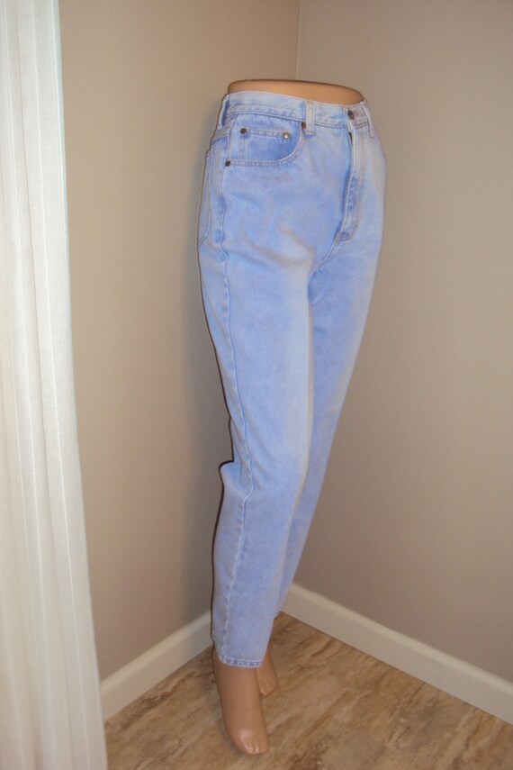 1980s-90s L.A. Blues Light Wash Denim High Waist … - image 4