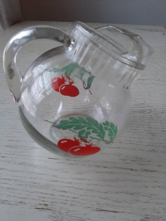 1940s Small Round Tilted Ball Tomato Juice Pitcher/ Mid Etsy
