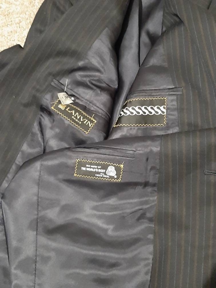 LOST特注【vintage】セットアップ ダブルスーツ シックブルー LOST特注【vintage】セットアップ ダブルスーツ カーキブラウン