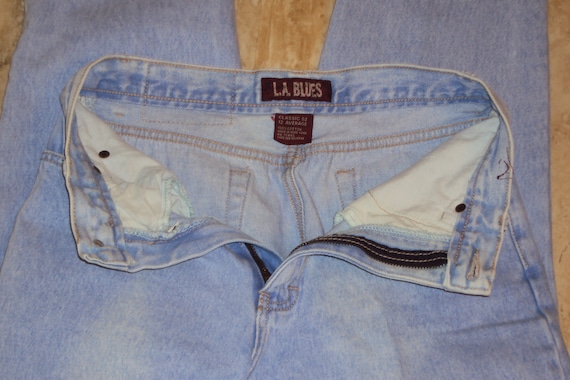 1980s-90s L.A. Blues Light Wash Denim High Waist … - image 5