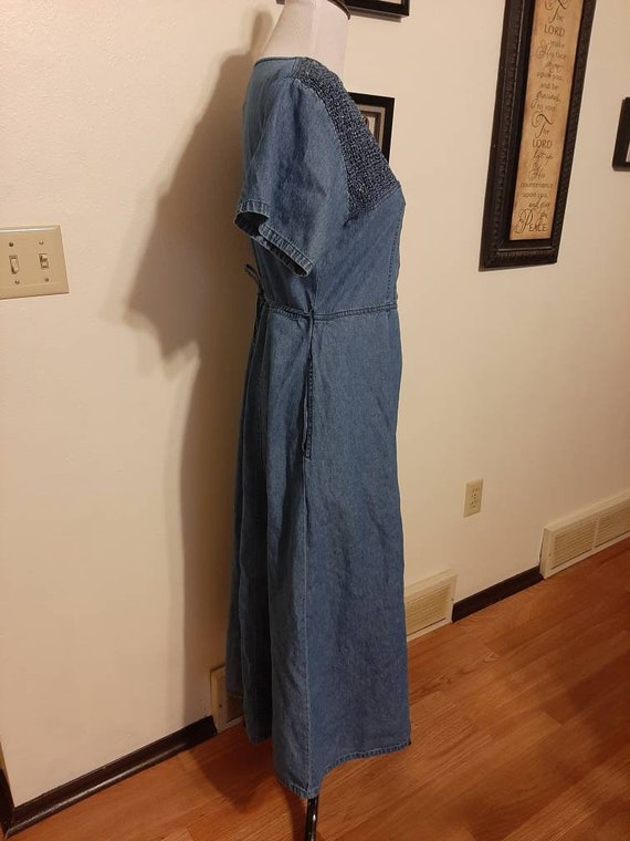 1980s-90s Womens Cotton Denim Chambray Spring/Fal… - image 5