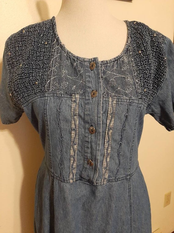 1980s-90s Womens Cotton Denim Chambray Spring/Fal… - image 2