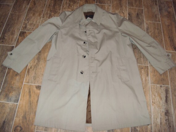 1970s-80s Mens Khaki Tan Lined Johnny Carson Tren… - image 9