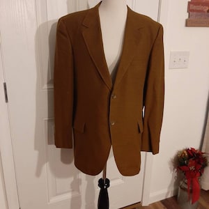 Années 1960-70 Homme Duro-Tex Partiellement Doublé Chartreuse Golden Green Sport Coat/Blazer Taille 44/ Mid Century Chartreuse Gold Linen Sport Coat 44
