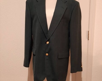 Vintage Mens Christmas Green Lined Stafford Sport Coat/Blazer Size 42 R/ Mens Teal Green Lined Wedding/Holiday Blazer/Sport Jacket Size 42R