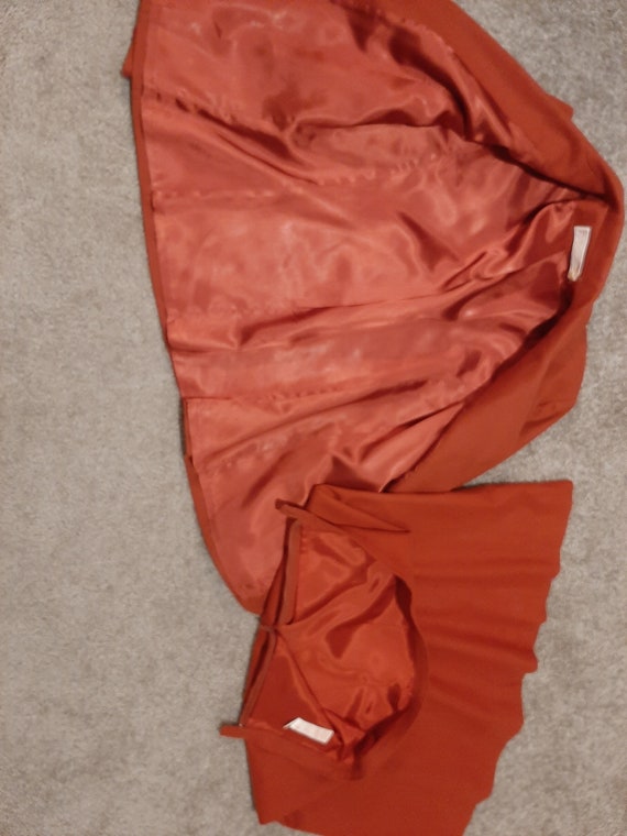 1970s Womens 2 Piece Rust Pendleton Wool Skirt Su… - image 8