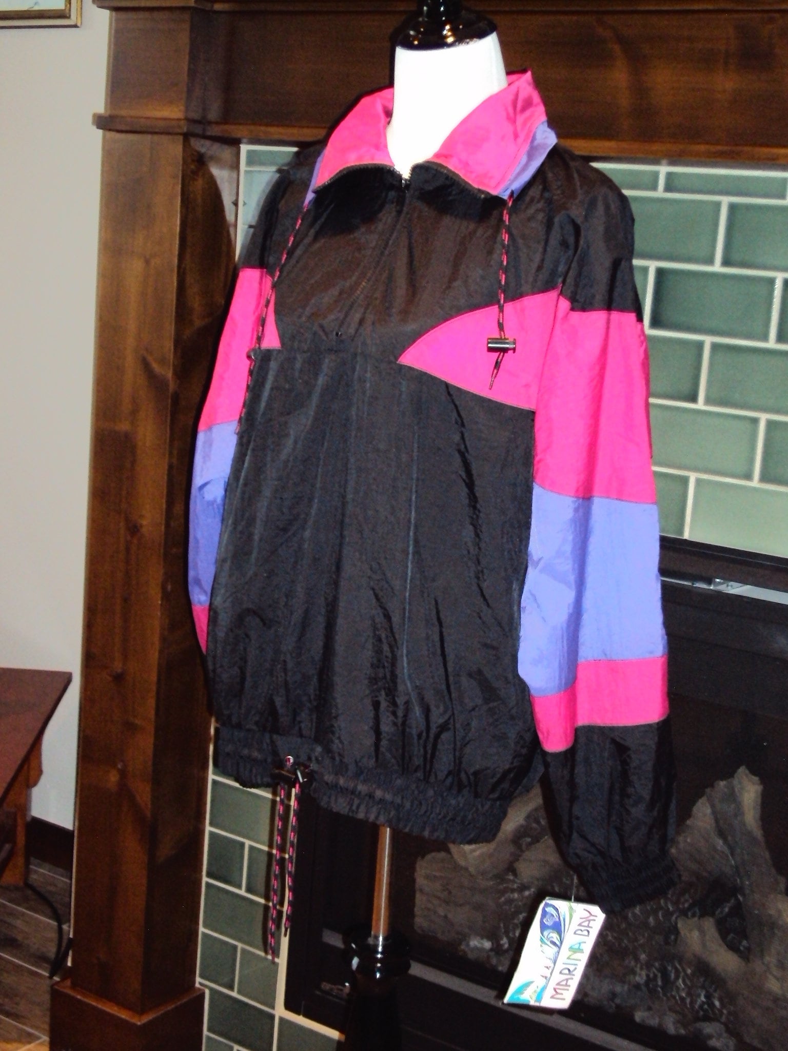 1980s-90s NOS Womens Size Large Oversized Nylon Marina Bay