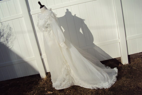 1960s-70s Womens Ivory Wedding Dress Size XS-S Edwardian High Collar  Ruffles & Lace/train Ivory Wedding Dress Size Xs-s/vtg Edwardian Bridal -  Etsy Sweden
