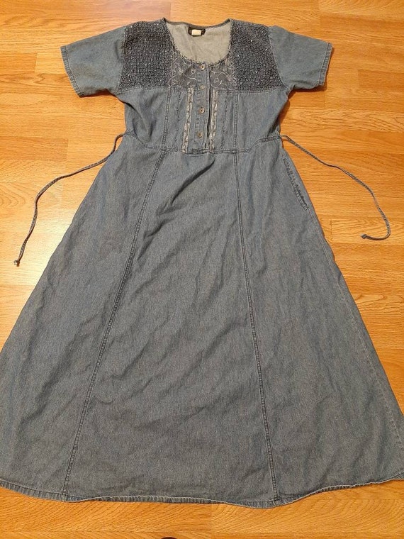 1980s-90s Womens Cotton Denim Chambray Spring/Fal… - image 7