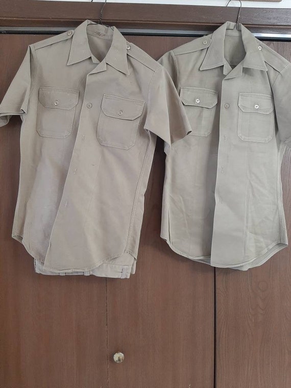 1940s-50s  Mens Khaki/Green Army Shirts/Pants Size