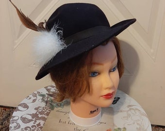 Vintage 80s 90s Whittall & Shon Bolero Hat, Floral Accents  display picture 1