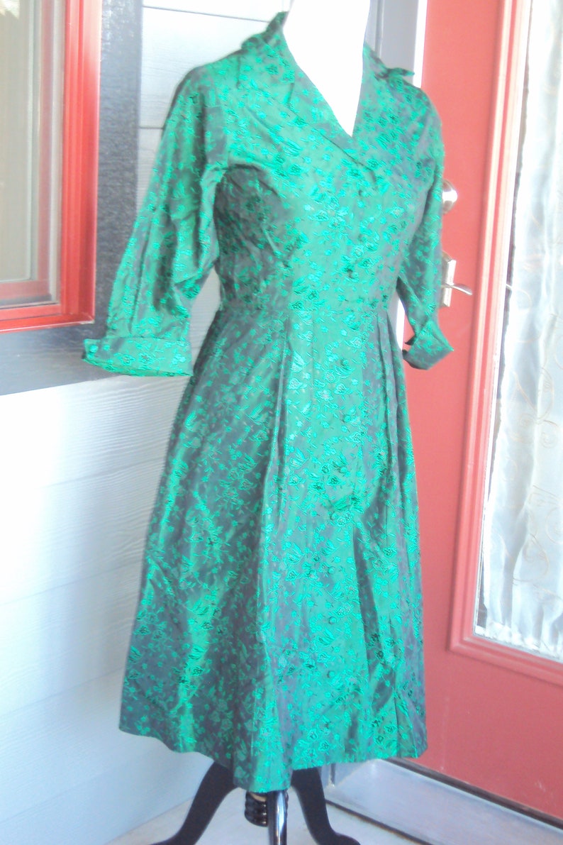 ladies emerald green dress