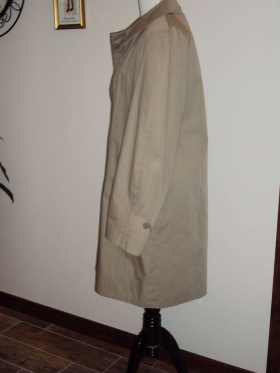 1970s-80s Mens Khaki Tan Lined Johnny Carson Tren… - image 3