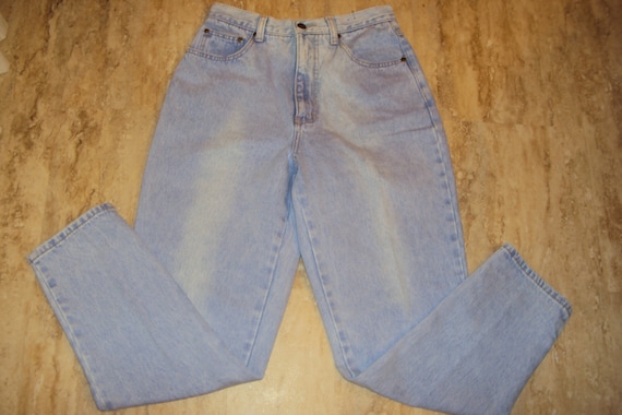 1980s-90s L.A. Blues Light Wash Denim High Waist … - image 6