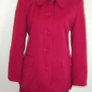 Vintage Womens 2 Piece Lined Magenta/Fuchsia Pink Significance Pencil Skirt Suit Size 8/90s Womens 2 Piece Skirt Suit/ Vtg Business Attire