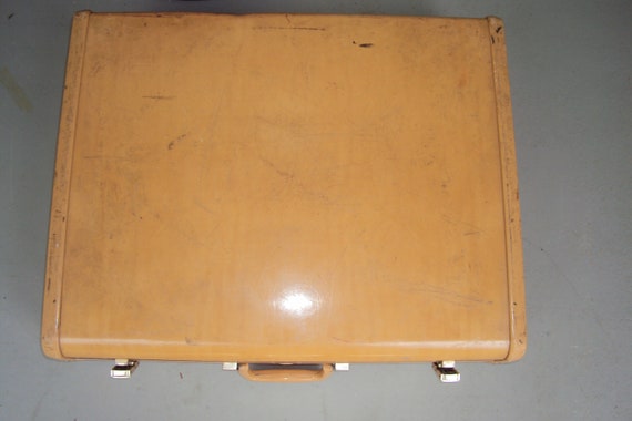 1940s-50s Golden Tan Ultralite Samsonite Hard Sid… - image 8