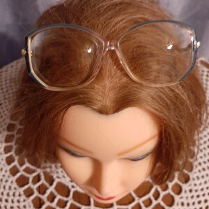 1970s Womens Oversized Silhouette Teal Green/clear Round/square RX ...