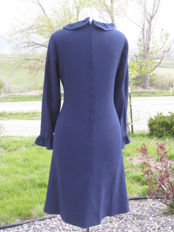 Vintage Nat Kaplan Couture Navy A Line Womens Lin… - image 4