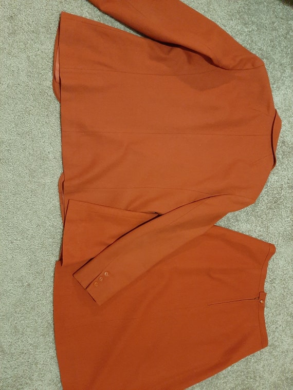 1970s Womens 2 Piece Rust Pendleton Wool Skirt Su… - image 10
