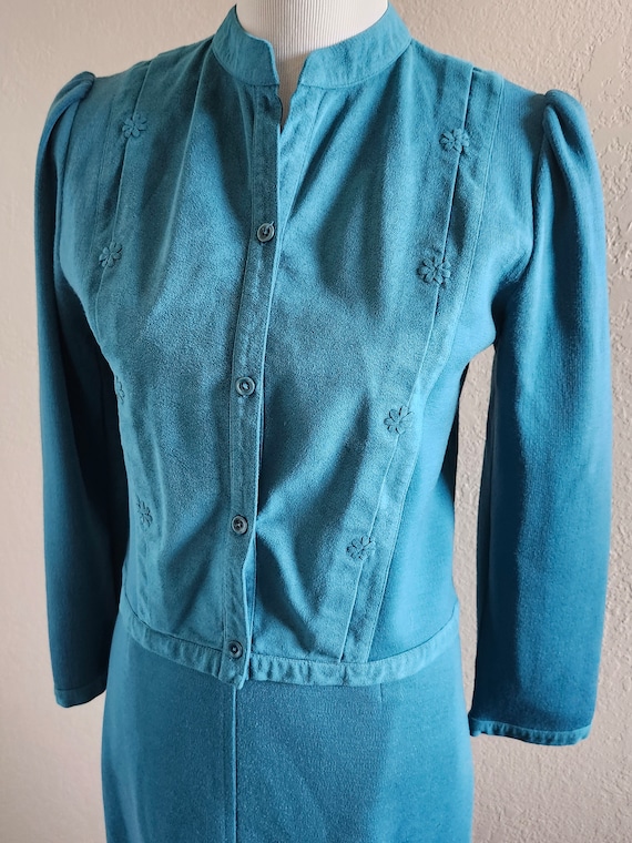 Mid Century Womens 2 Piece Teal Green St. Croix Wool … Gem