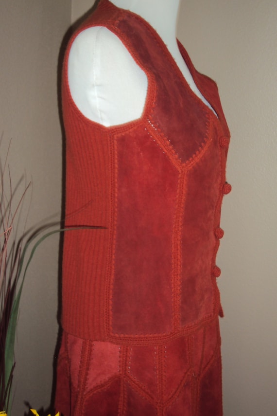 1970s Womens Ms Today Fall Burnt Orange/Rust 2 pi… - image 3