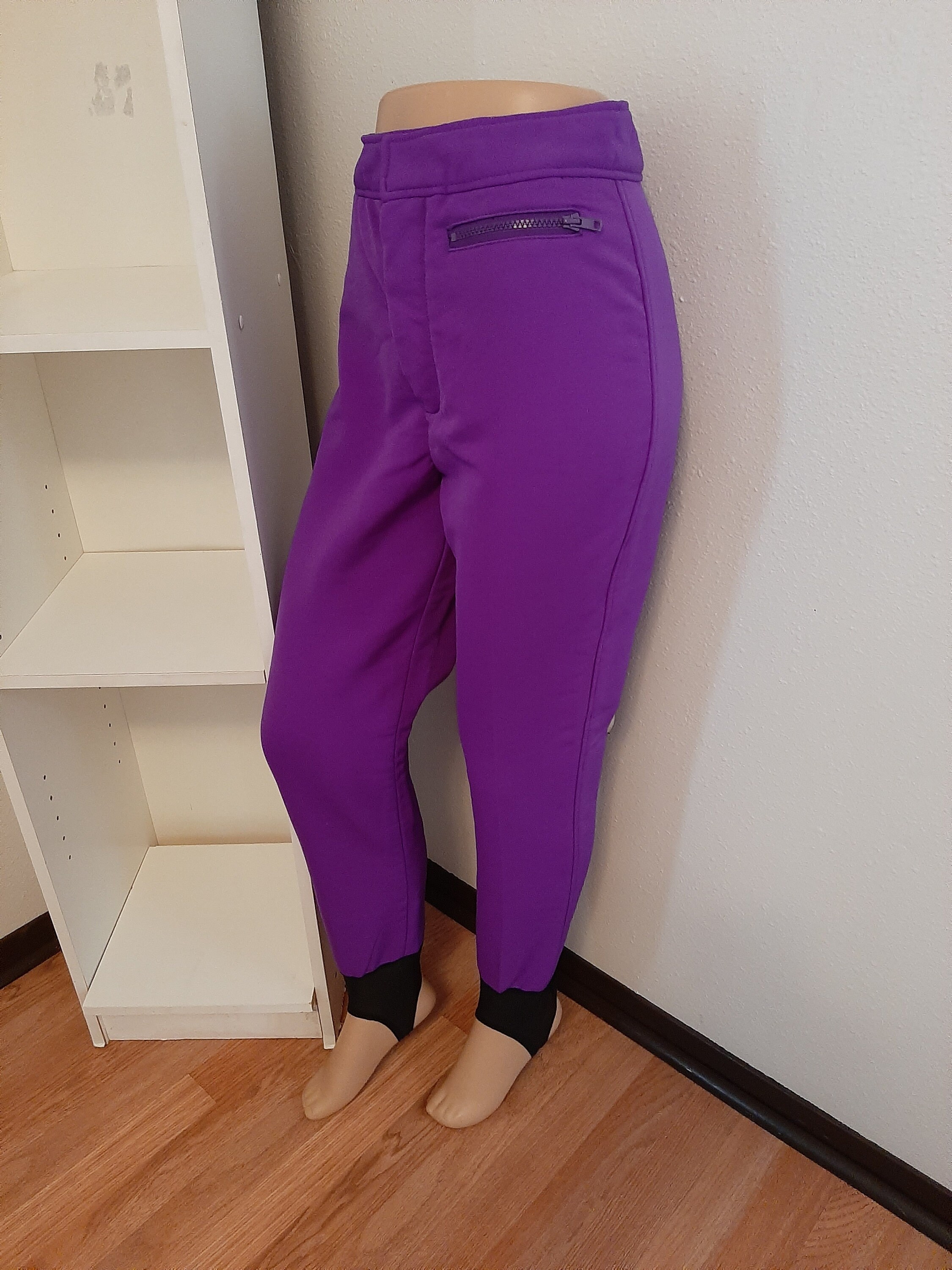 Vintage Womens Purple/Violet Stirup Ski Pants Size M/ Purple Etsy