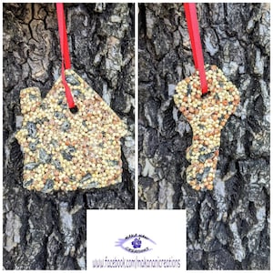 House and Key Set Wild Bird Seed Bird Feeder Ornament Feeder- Set of 4