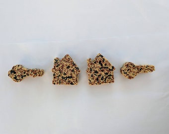 House & Key Bird Seed Ornament Feeders - Set of 4