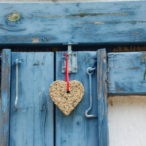 Wild Bird Seed Bird Feeder Ornament Feeder- Set of 4- Heart- Valentine&#39;s Day - mother&#39;s day