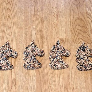 Wild Bird Seed Bird Feeder Ornament Feeder- Set of 4- Unicorn - Hanging Feeder
