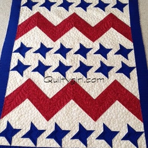 Patrón de edredón de estrellas y rayas, ideal para Quilts of Valor