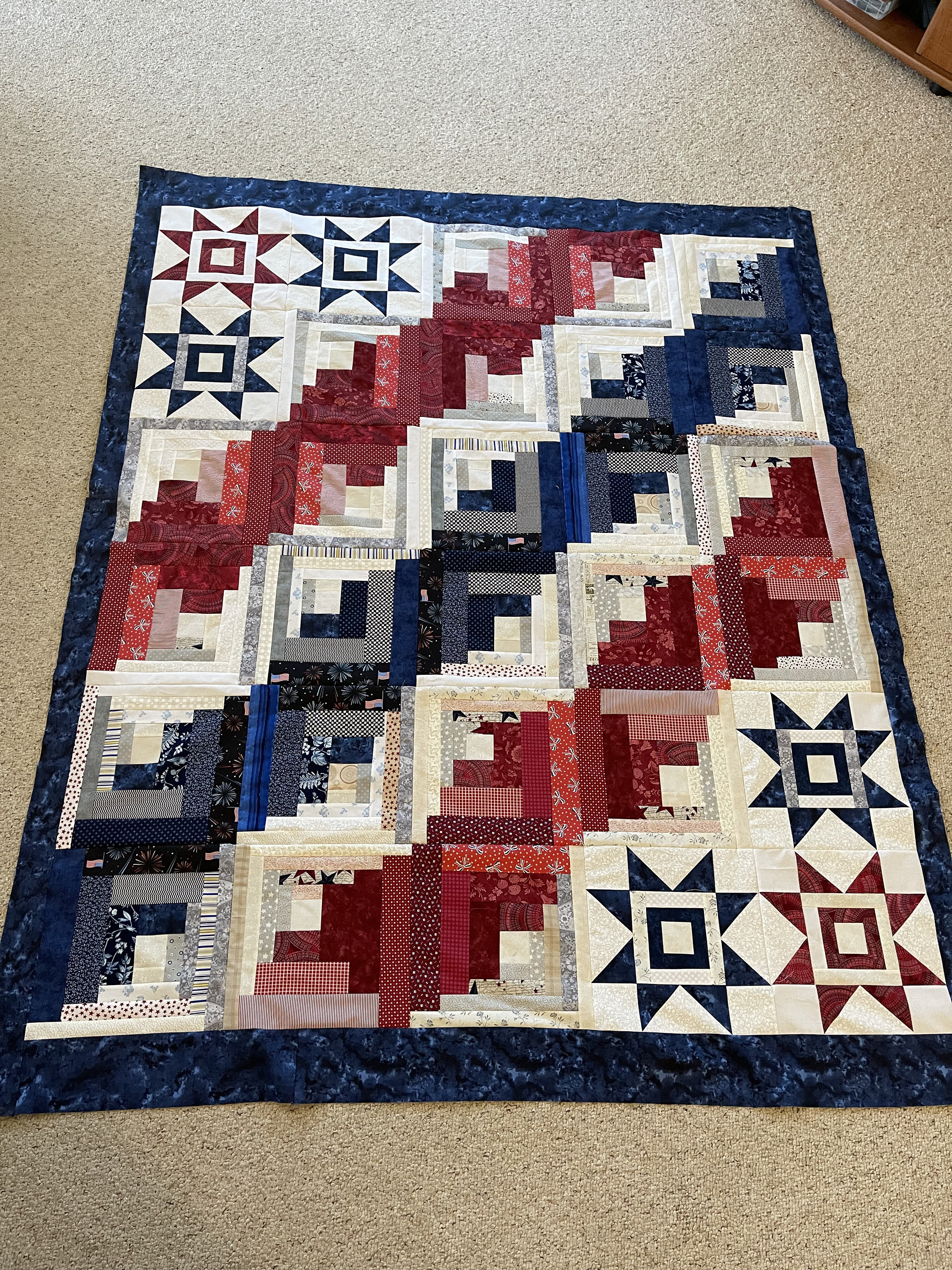 Stars Like Spaghetti - a Patriotic Quilt Pattern. Quiltygirl