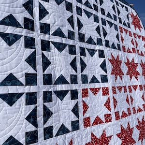 Long May She Wave A Patriotic Quilt Pattern 62 x 80 inches image 2