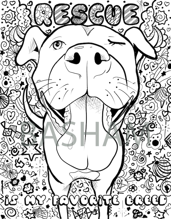 Coloring Pages For Adults Dogs For Adoption