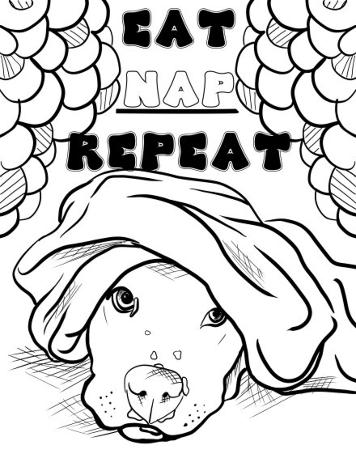 15 page PDF rescue dog coloring page adult coloring book my | Etsy