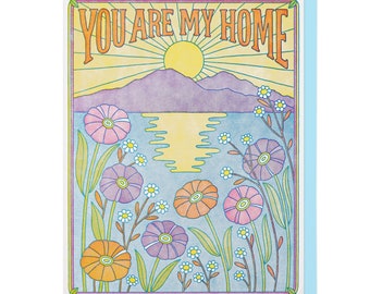 You Are My Home Letterpress Card